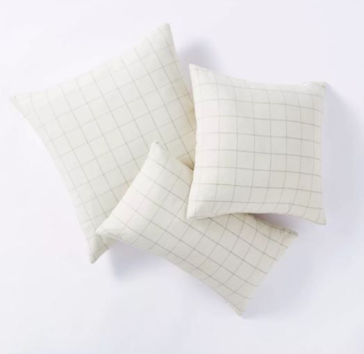 Windowpane Check Pillow Cream thumbnail 4