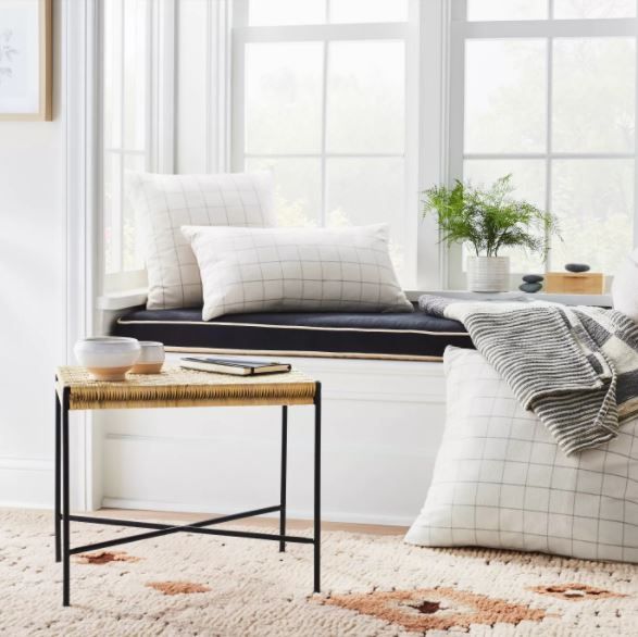 Windowpane Check Pillow Cream thumbnail 5
