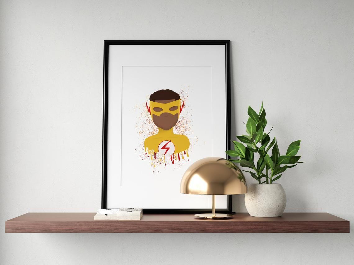 Kid Flash Art Printable Art Wall Art thumbnail 2
