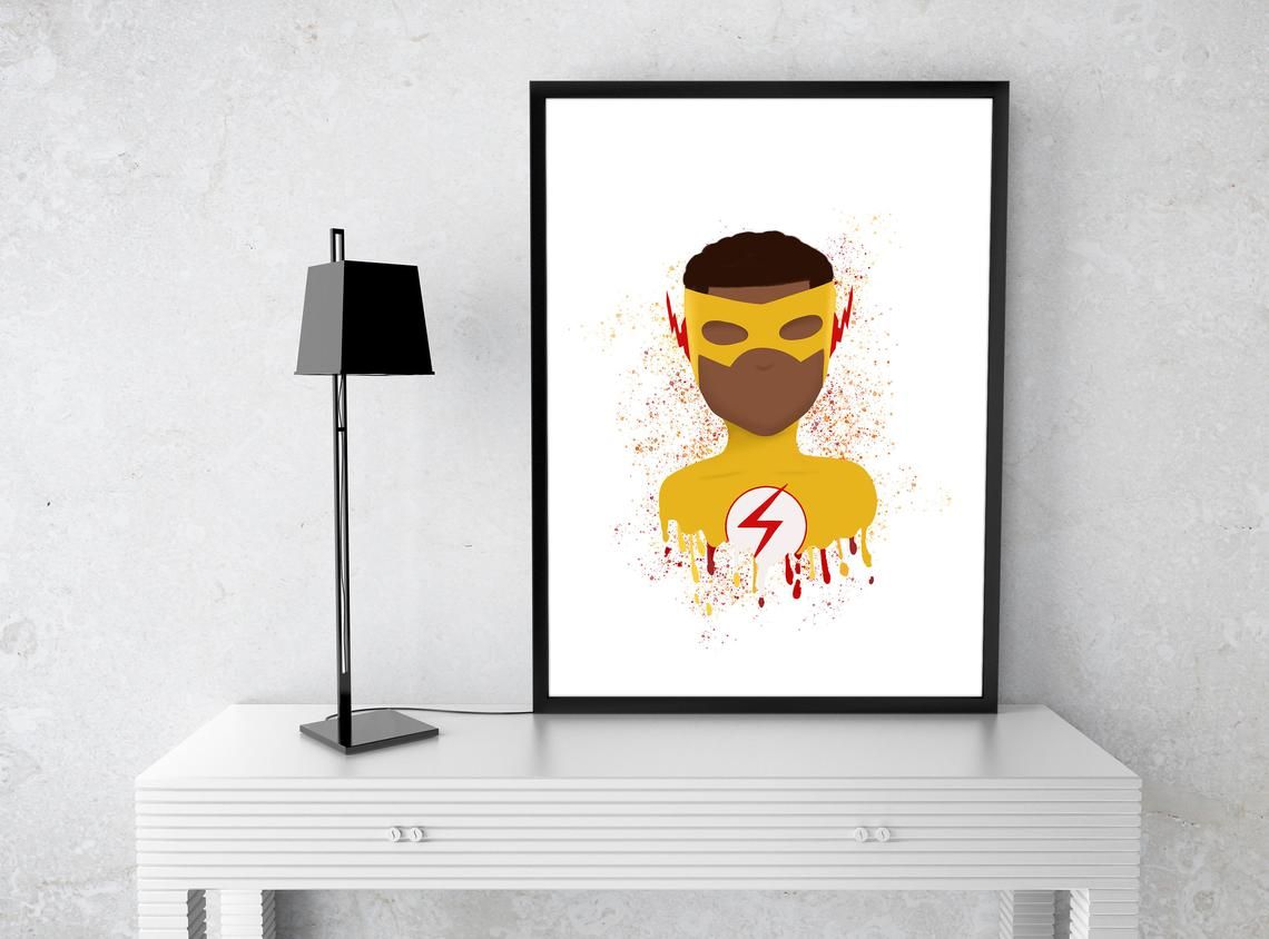 Kid Flash Art Printable Art Wall Art thumbnail 3