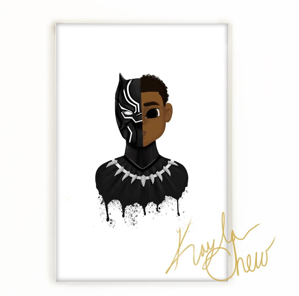 Black Panther Printable Art Wall Art thumbnail 2