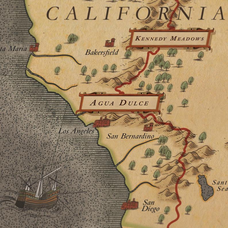 Pacific Crest Trail Map thumbnail 2