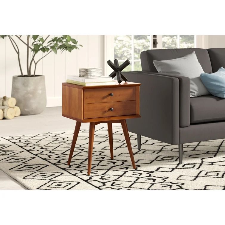 Grady 2 - Drawer Solid Wood Nightstand thumbnail 2