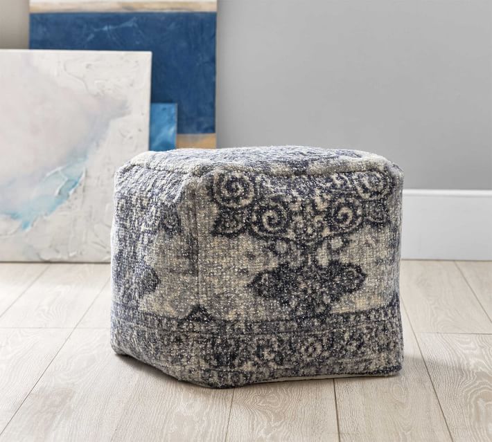 Scroll Printed Pouf thumbnail 2