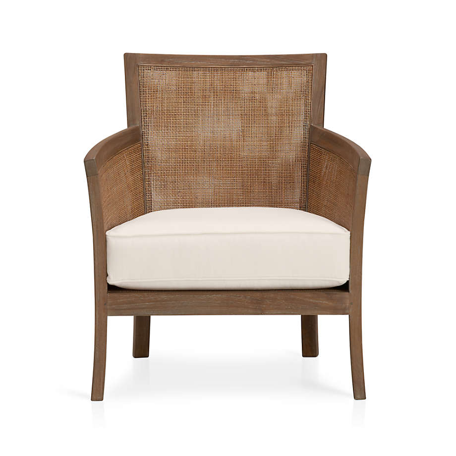 Blake Grey Wash Rattan Chair with Fabric Cushion thumbnail 5