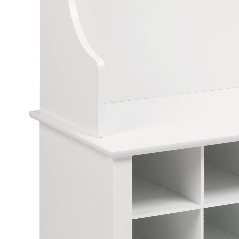 Howlett Hall Tree with Shoe Storage White thumbnail 4
