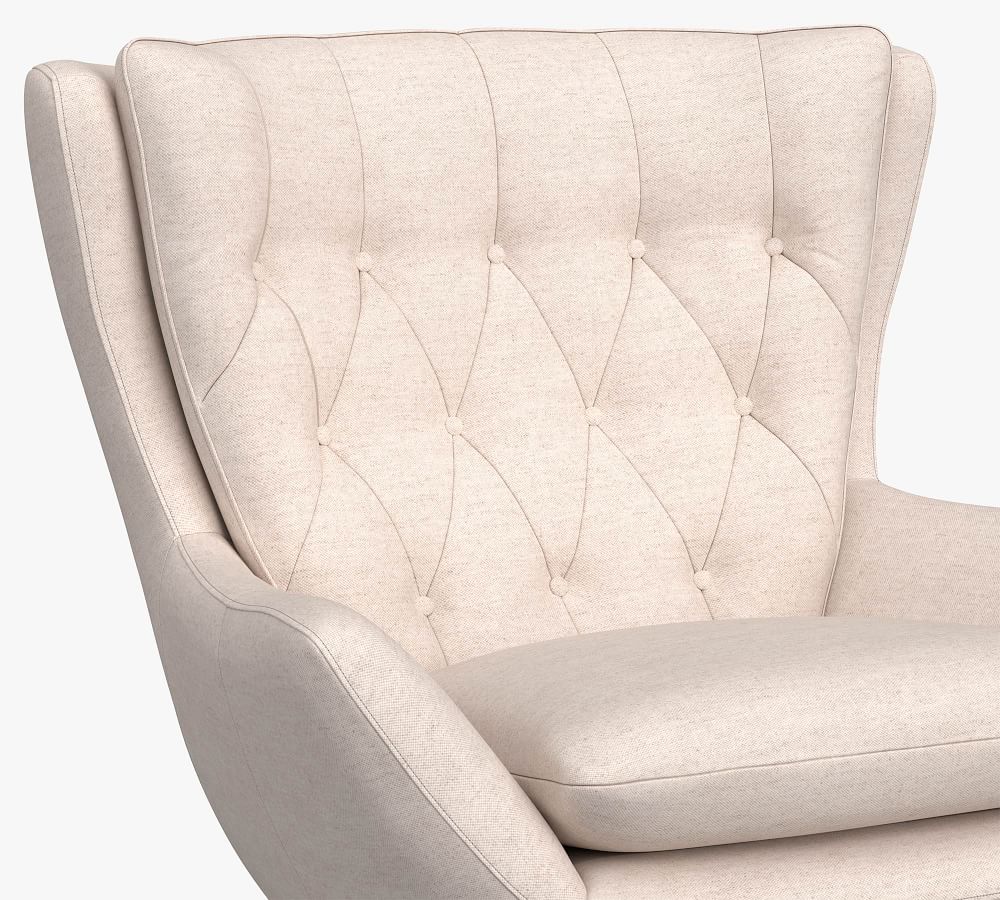 Wells Tufted Upholstered Swivel Armchair thumbnail 4