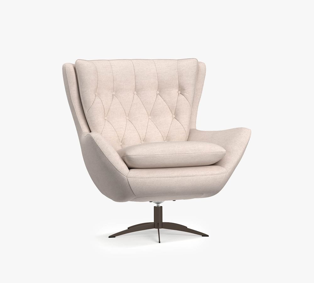 Wells Tufted Upholstered Swivel Armchair thumbnail 5