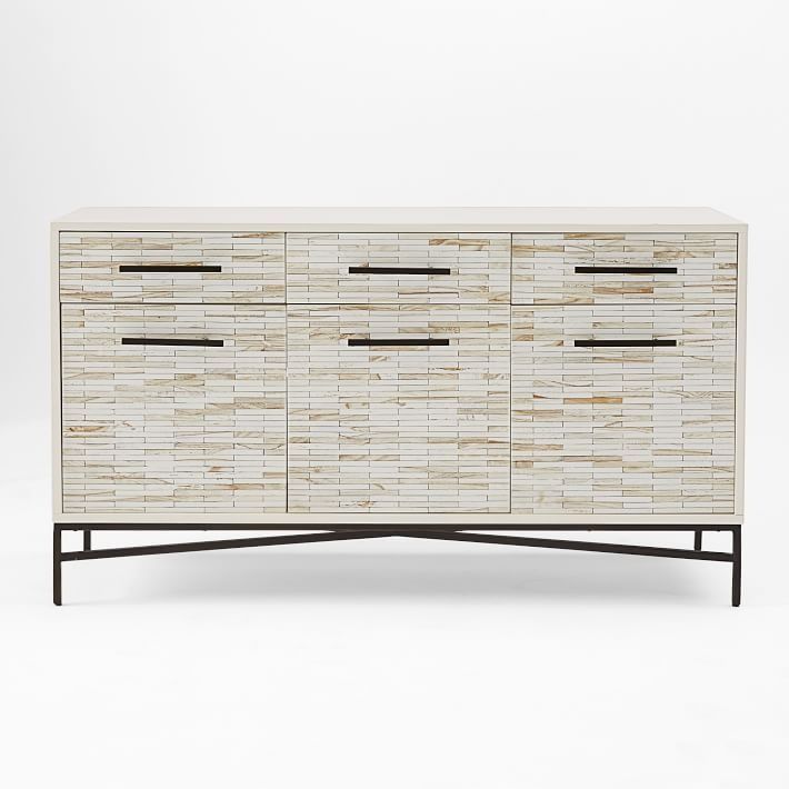 Wood Tiled Media Console thumbnail 3