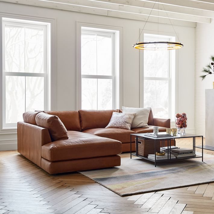 Haven Leather 2 Piece Terminal Chaise Sectional thumbnail 2