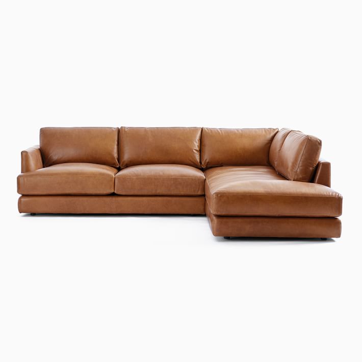 Haven Leather 2 Piece Terminal Chaise Sectional thumbnail 3