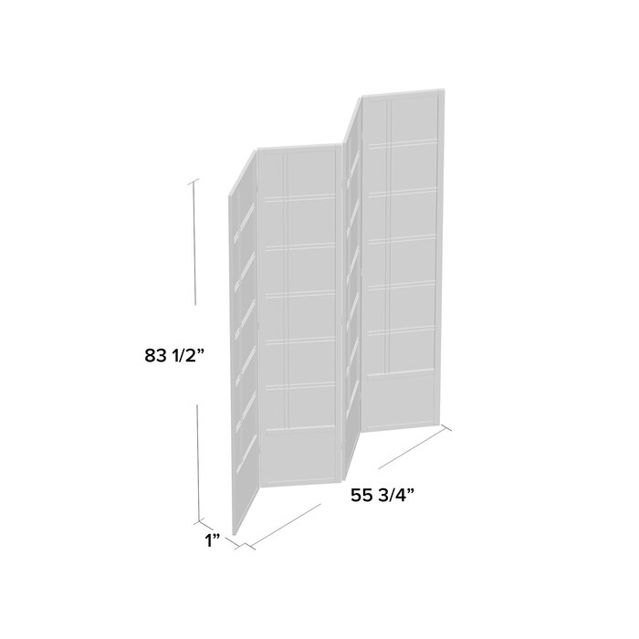 Keitez Solid Wood Folding Room Divider - 4 Panel thumbnail 3