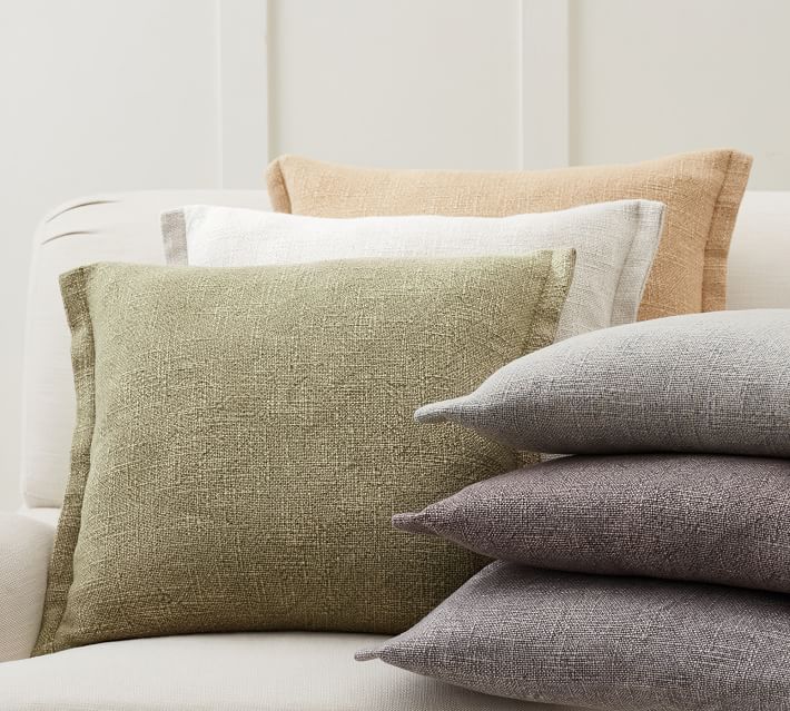 Fold Over Linen Pillow Covers thumbnail 3