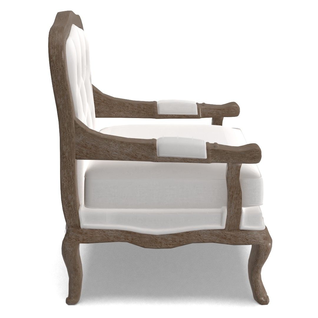 AltoWide Tufted Linen Armchair thumbnail 2
