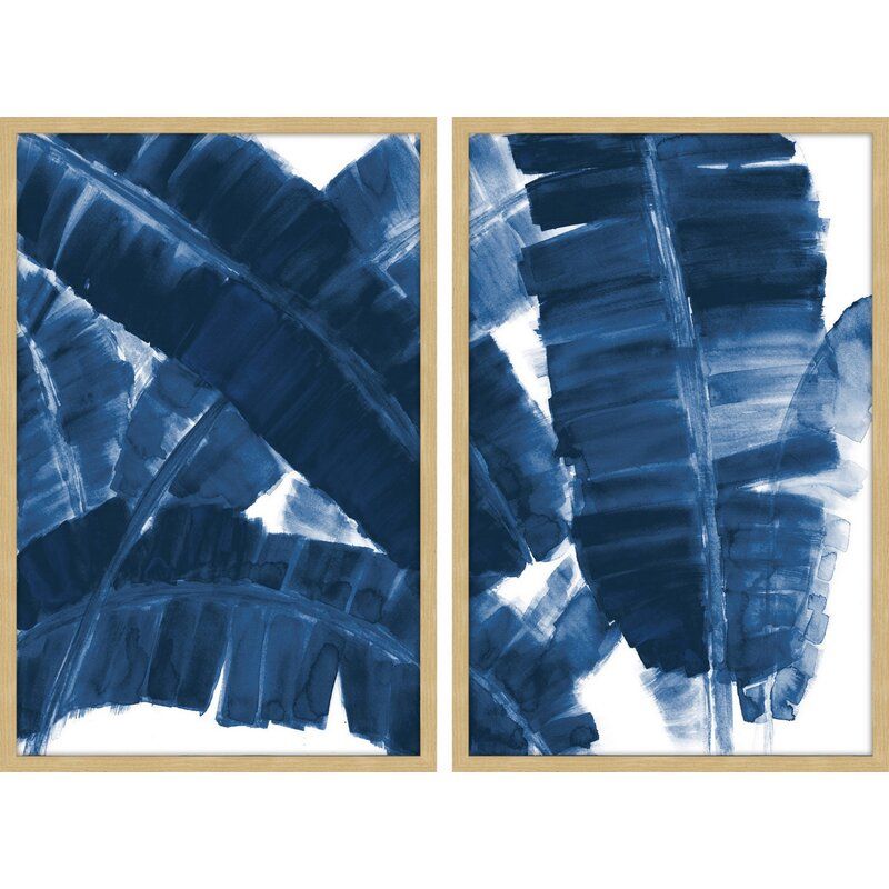 Blue Banana Leaves Diptych thumbnail 2