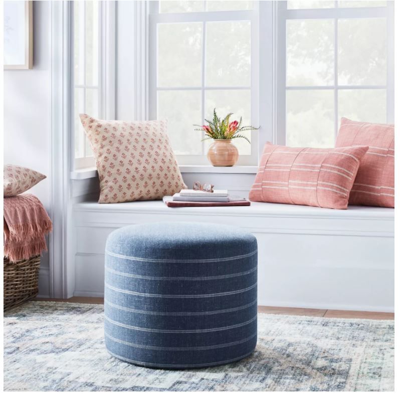 Lynwood Upholstered Round Cube thumbnail 4
