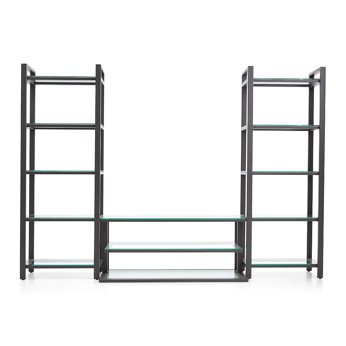 Pilsen Graphite Media Console with 2 Bookcases thumbnail 4