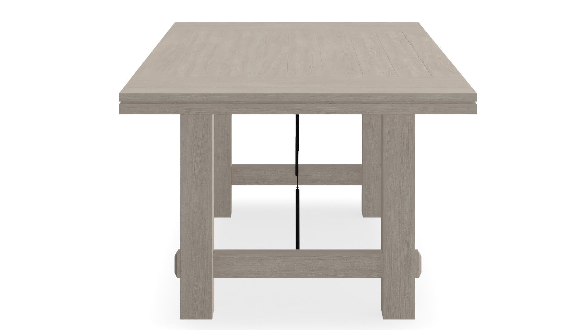 White Beachem Extendable Pine Dining Table thumbnail 2