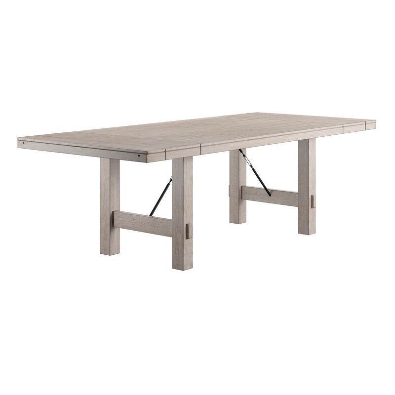White Beachem Extendable Pine Dining Table thumbnail 3