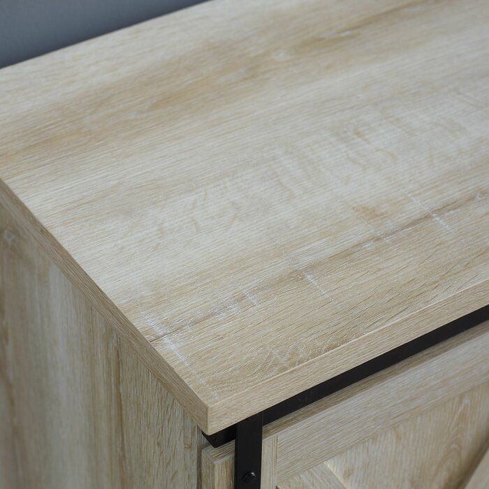 Berene TV Stand for TVs White Oak thumbnail 4