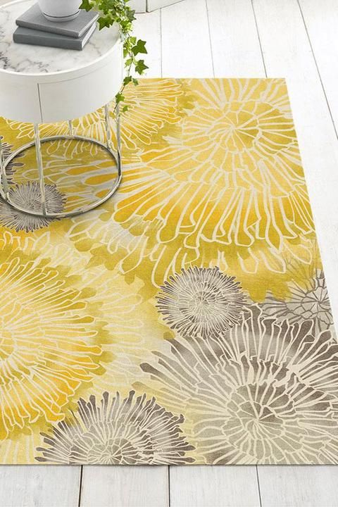 Chrysanthemum Yellow Rug-6'x9' thumbnail 3