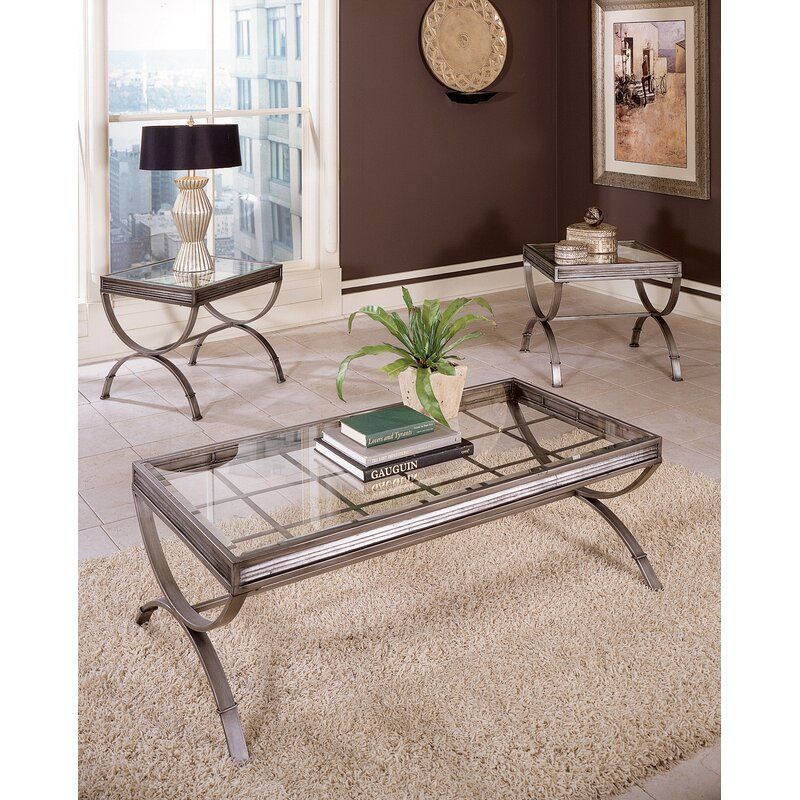 Mateer 3 Piece Coffee Table Set thumbnail 2