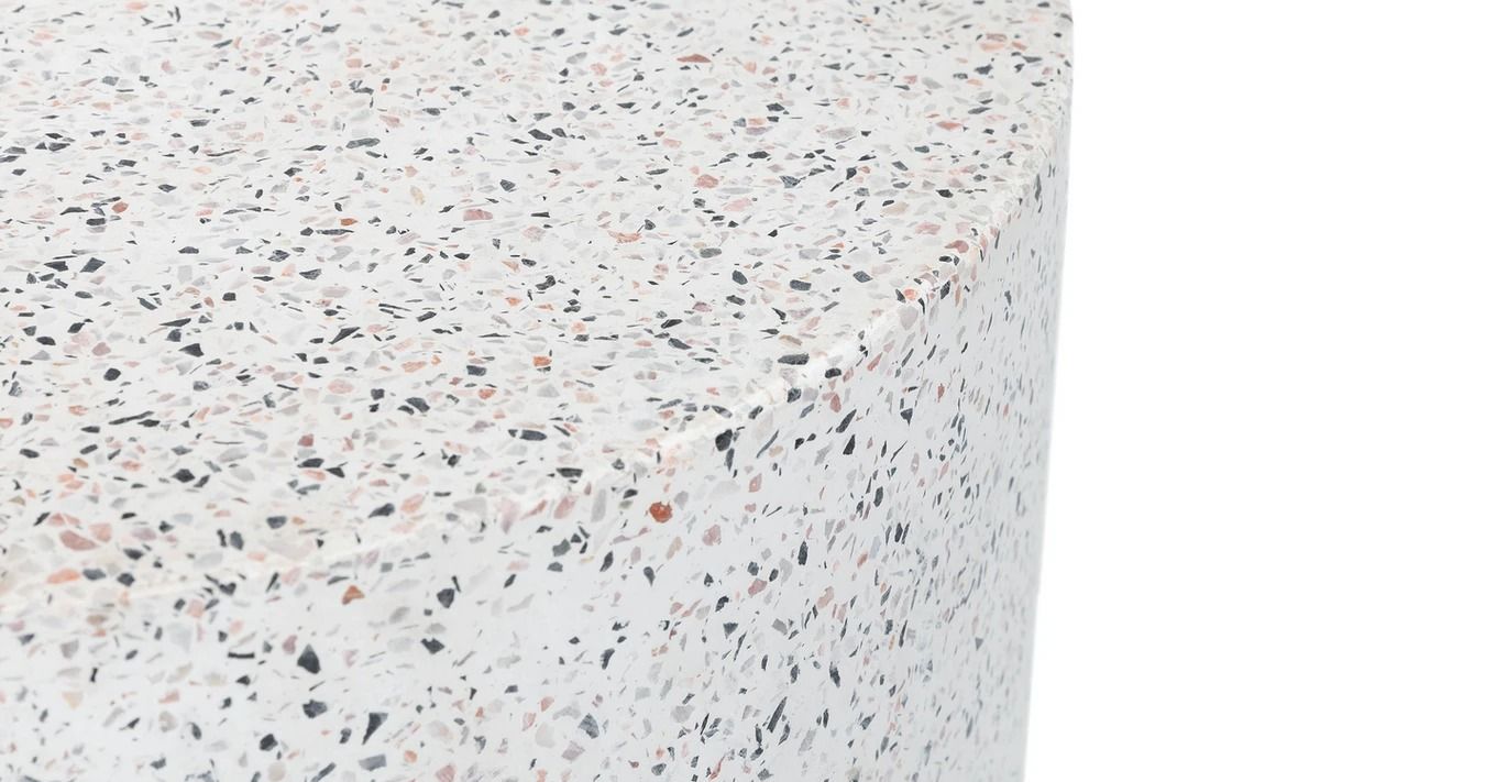 Solina white terrazzo stool thumbnail 4
