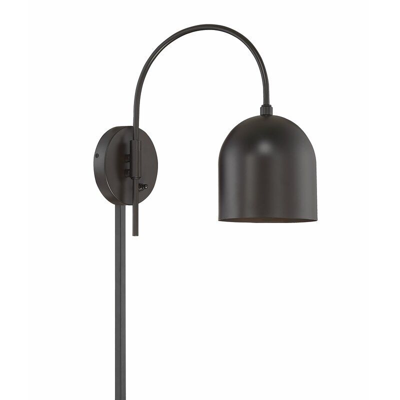 Karlie One Light Plug In Armed Sconce thumbnail 2