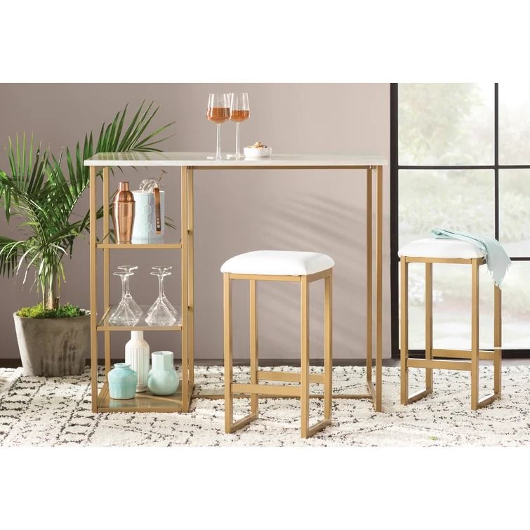 Denham 3 Piece Pub Table Set thumbnail 2