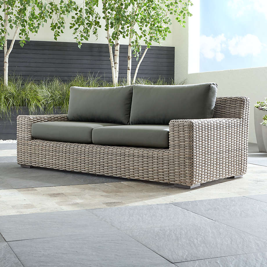 Cayman Outdoor Sofa with Graphite Sunbrella thumbnail 2