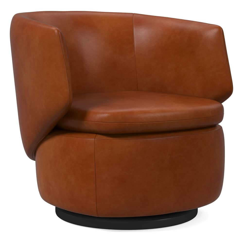 Crescent Leather Swivel Chair thumbnail 4
