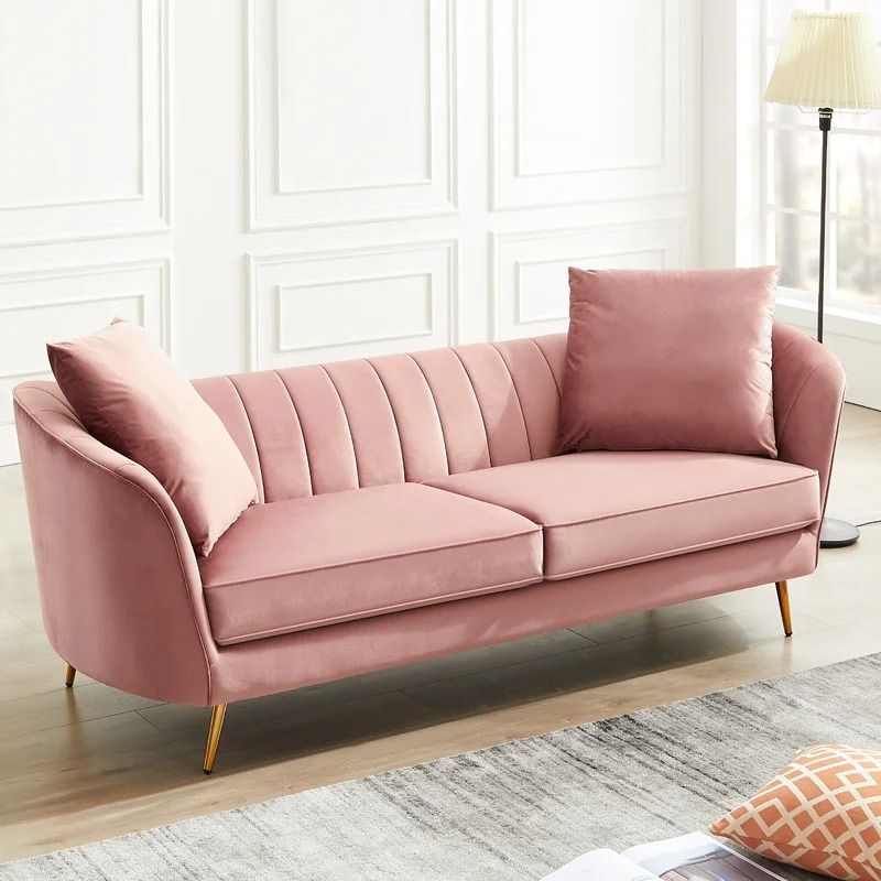 Stonecrest Velvet Tuxedo Arm Sofa thumbnail 2