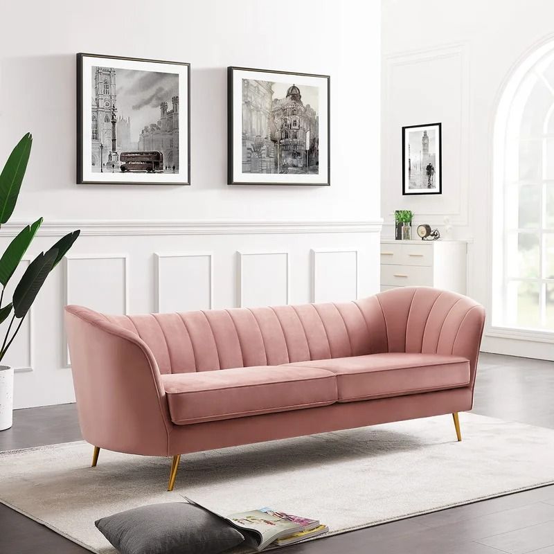 Stonecrest Velvet Tuxedo Arm Sofa thumbnail 3