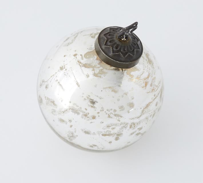 Mercury Glass Ball Ornaments Gold thumbnail 2