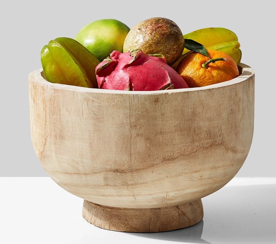 11in Round Wood Bowl thumbnail 2