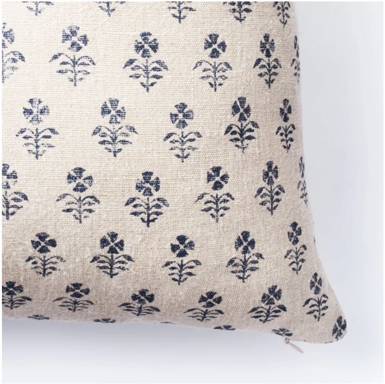 Floral Block Print Throw Pillow  thumbnail 2