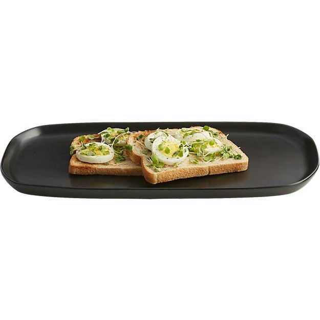 CRISP MATTE BLACK RECTANGULAR PLATTER thumbnail 2