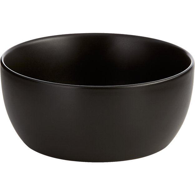 CRISP MATTE BLACK SOUP BOWL thumbnail 2