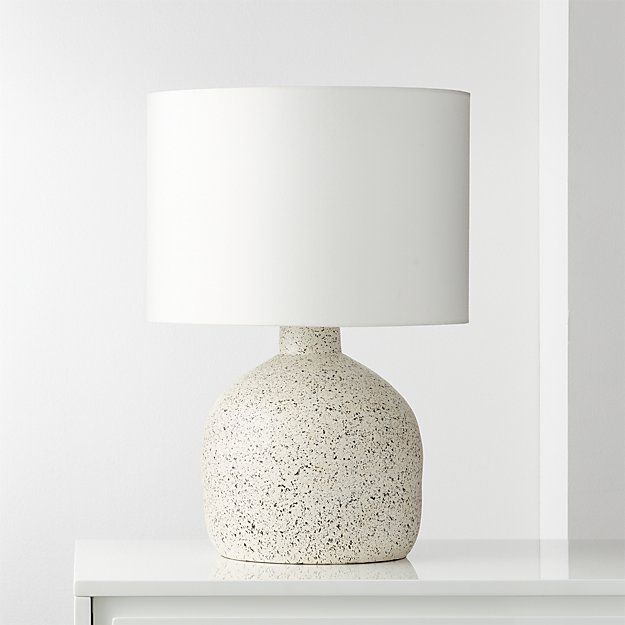 LARGO SPECKLED WHITE CERAMIC TABLE LAMP thumbnail 4