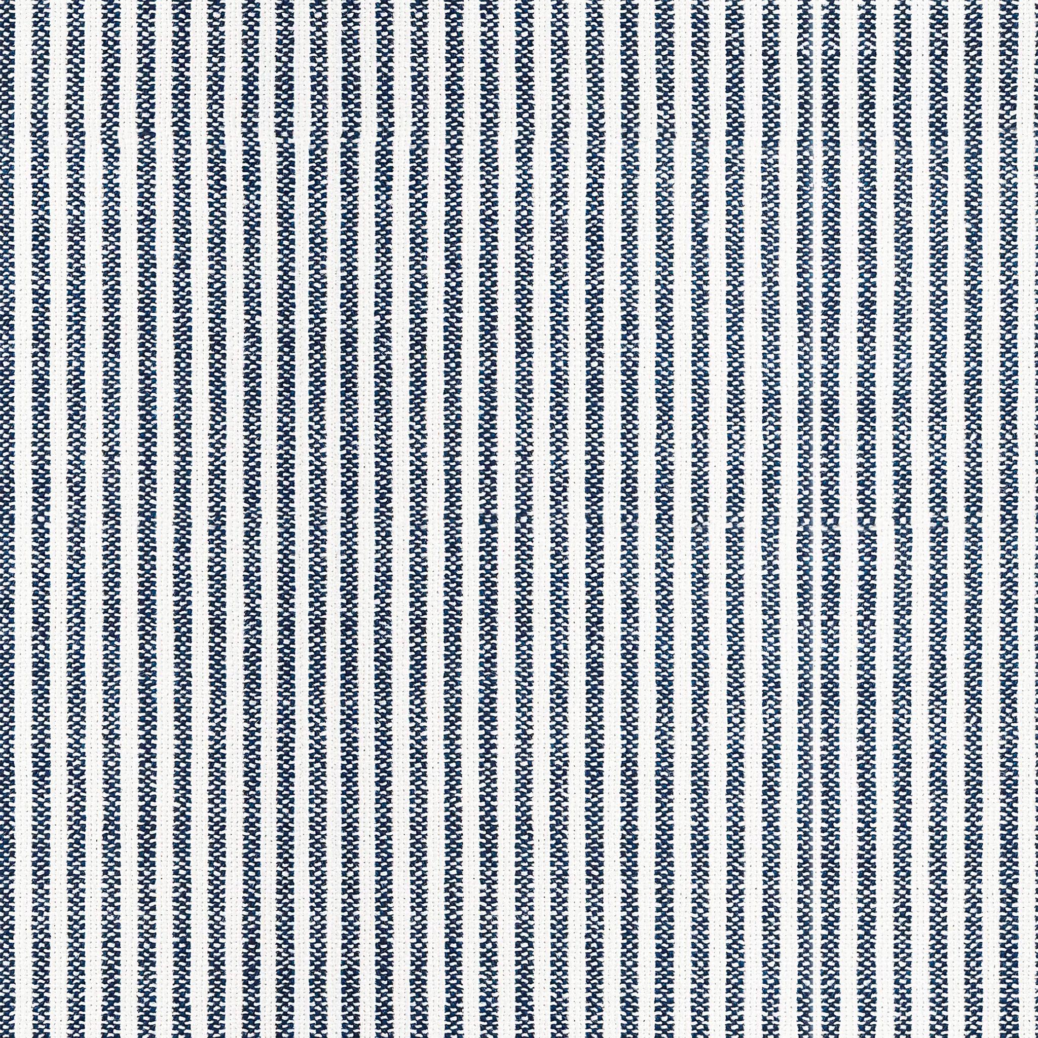 Lynwood Square Upholstered Cube Ticking Stripe Navy thumbnail 6
