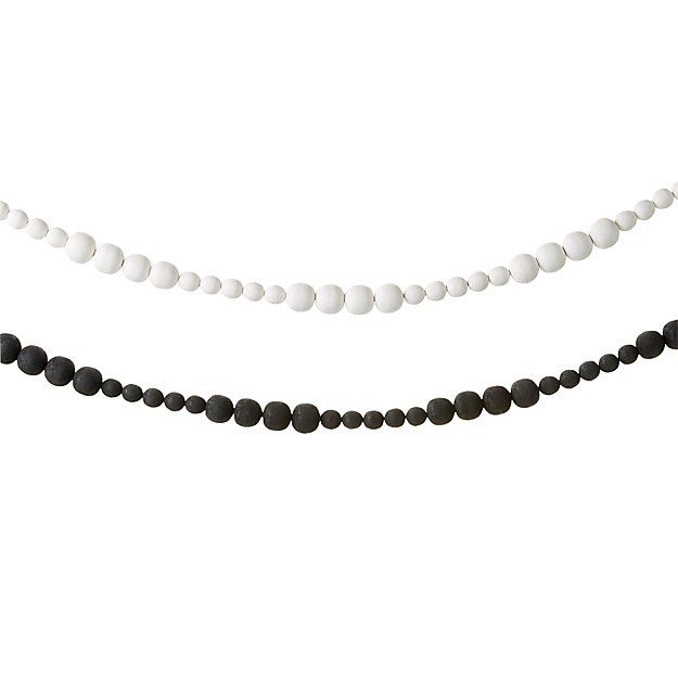 MATTE WHITE WOOD GARLAND thumbnail 2