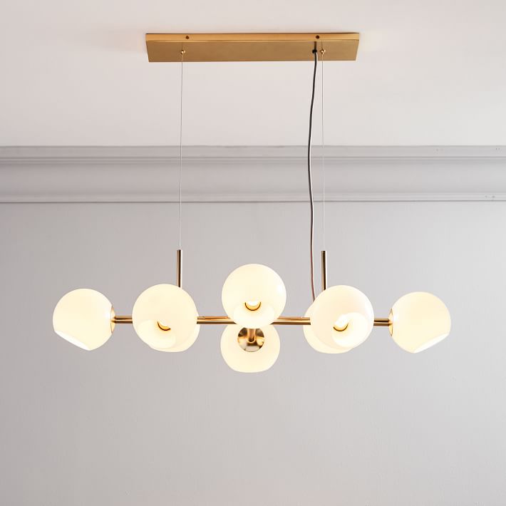 Staggered Glass 8 Light Chandelier thumbnail 2