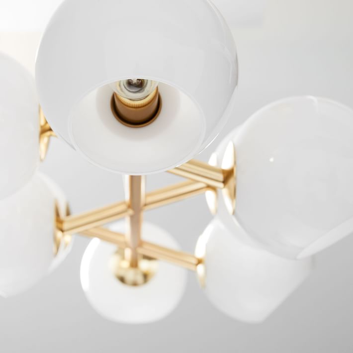 Staggered Glass 8 Light Chandelier thumbnail 3