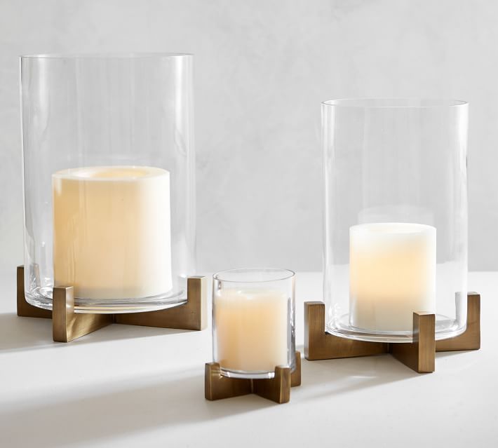 Brooks Cross Bar Hurricane Candle Holder thumbnail 2
