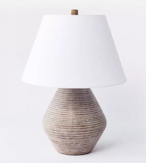 Assembled Resin Table Lamp Tan thumbnail 2