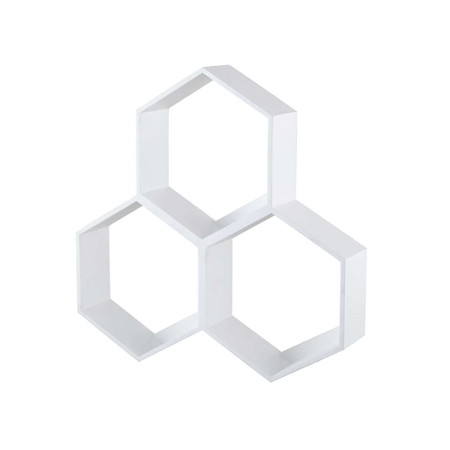Honeycomb White Hexagon Shelf thumbnail 2