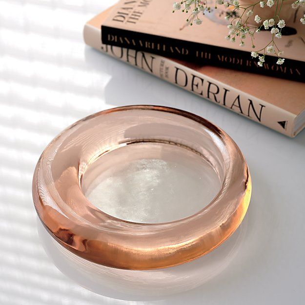 BANGLE DIRTY ROSE LOW GLASS BOWL thumbnail 3