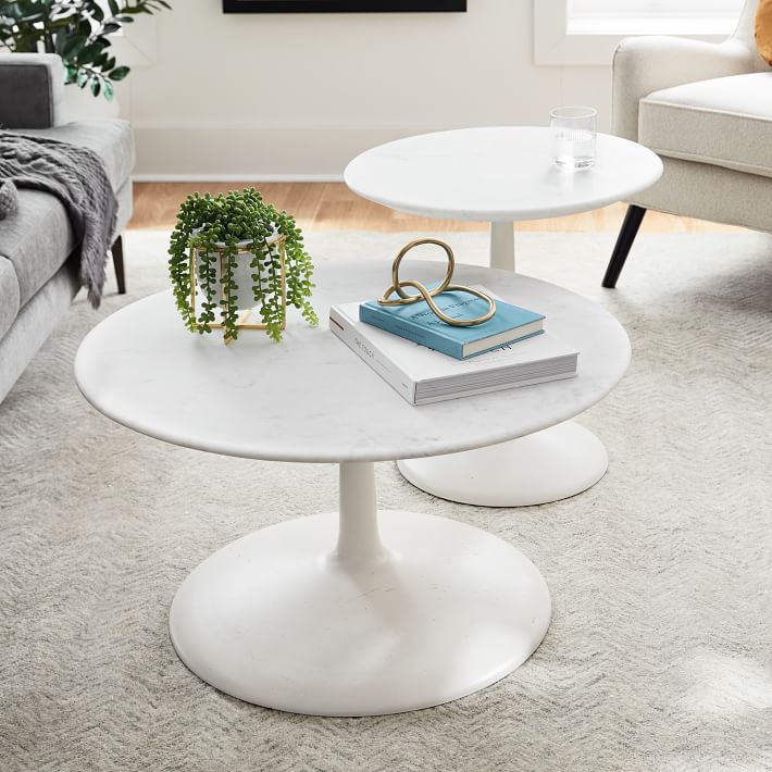 Liv Coffee Table White Marble thumbnail 3