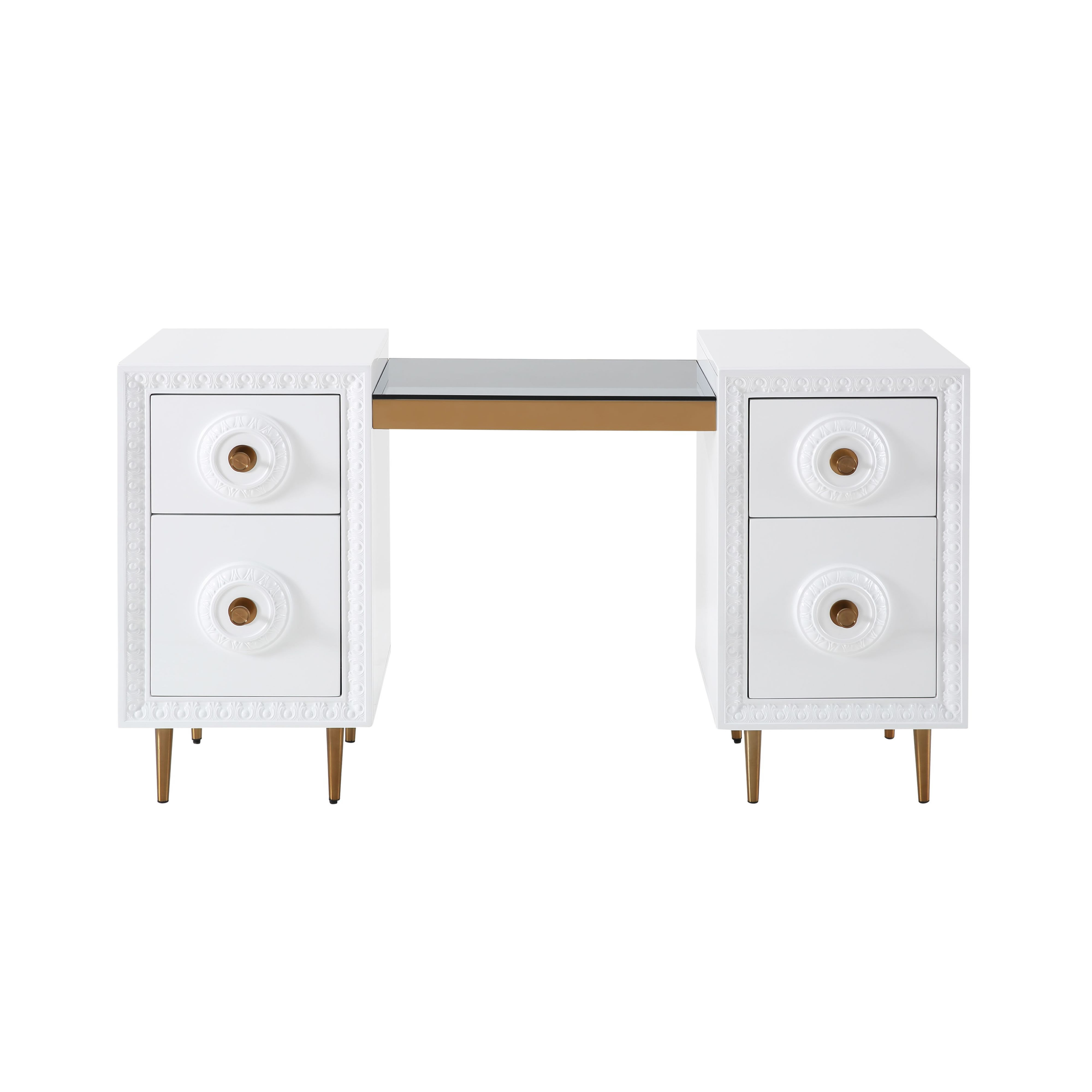  Bovey White Lacquer Desk thumbnail 2