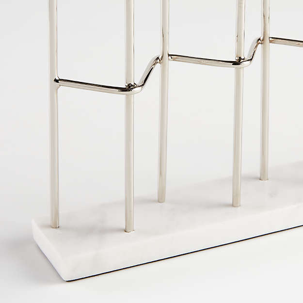 Orli Silver Menorah with Marble Base thumbnail 2